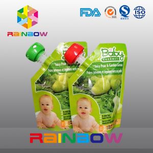 140ml 200ml Re-Sequeezed Baby Food Spout Pouch with double zipper