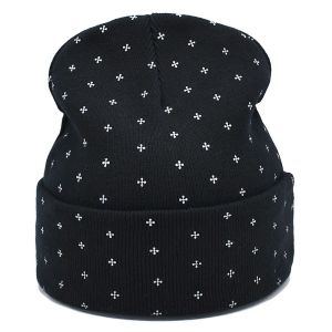 58CM Unisex Knit Beanie Hats Customization Fabric Common Fashion Design