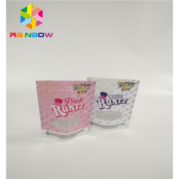 SGS Certificated Herbal Incense Packaging Smell Proof Edible Mylar Bags UV Printing