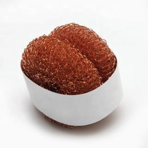 25g*2/wrapper Pure Copper Wool Scrubber Kitchen Cleaning Metal Mesh Scourer