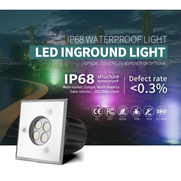 Buy Lawn Plaza 300LM SMD3030 Underground LED Lighting DC24V at wholesale prices