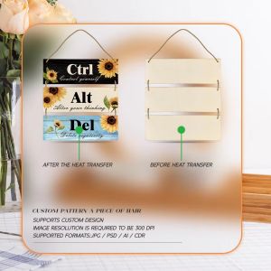 Sublimation Heat Transfer Blank Rectangular Wooden Signage Custom Shape Cut