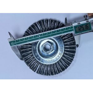 China 125mm OD Knotted Wire Stringer Bead Pipeline Brush with M14 Nut for Weld Cleaning on sale