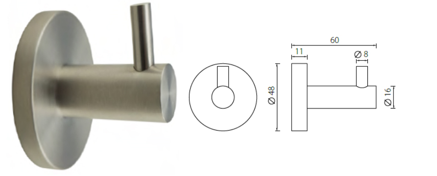 UNITY DCS03 Stainless Steel door Accessories Polished / PVD Brass Finish