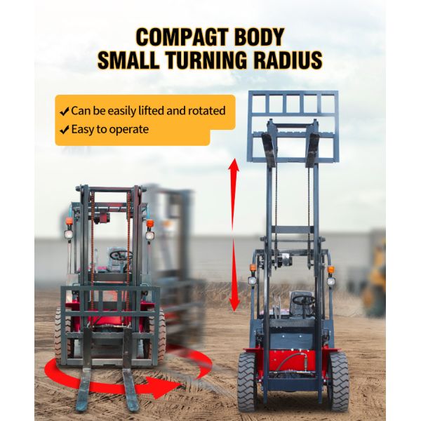 Best Price 4x4 All Terrain Forklift1.5ton Good Quality Diesel Forklift Trucks Forklift Terrain with EPA Eur5 Engine