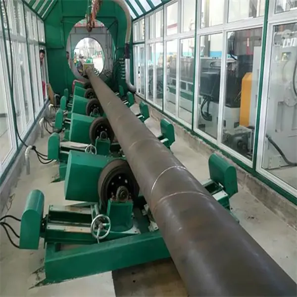 Industrial 3PE Anti-Corrosion Pipeline Coating Machine with Shot Blasting, Epoxy Spraying, PE Extrusion and Water Cooling System