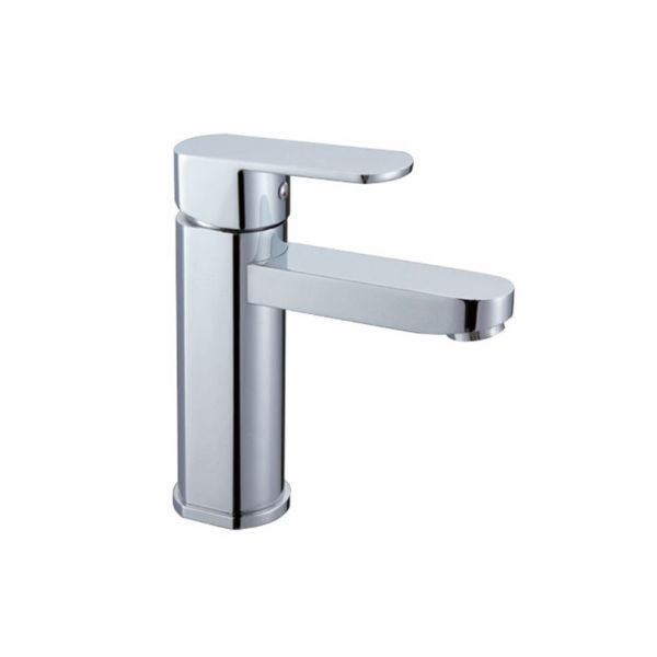 Deck Mounted Single Hole Bathroom Sink Faucet with One Handle , Brass Basin faucet