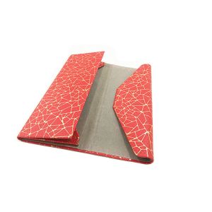 Folding Eyeglass Case With Fine Workmanship Red Pu Folding Glasses Case