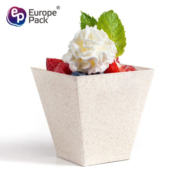 Buy EPK wholesale new material 200ml square shape wheat biodegradable cup at wholesale prices