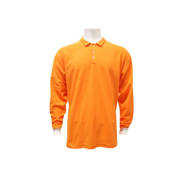 Buy 180GSM Orange Long Sleeve T-SHIRT & POLO 100% Polyester at wholesale prices