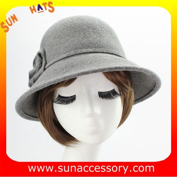 Vintage hot sale mid brim hats wholesale for ladies,100% Australia wool felt hats factory