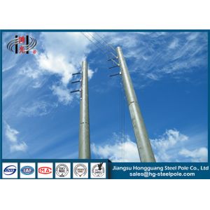China Customized Hot Roll Q235 Steel Electric Pole For Transmission Lines on sale