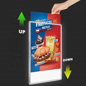 Ultra-Thin Aluminum Frame Metal Advertising Light Box for Menu Display Promotion