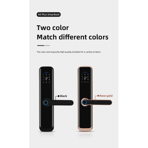 50mm Fingerprint Smart Door Locks Digital Password With Semiconductor Sensor