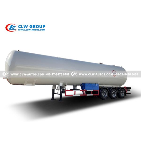 Buy LPG 3 Axle Tank Semi Trailer LPG Transport Propane Trailer 25 Ton 50CBM at wholesale prices