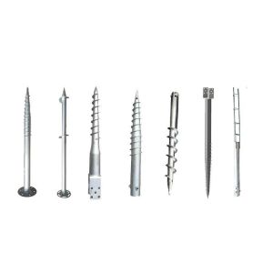 U Shape Galvanized Steel Ground Screw Pile with Customized Helix 0.276" Tube
