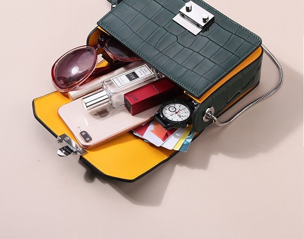 Women Real Leather Mini Shuolder Corssbdy Bag With Adjustable Strap