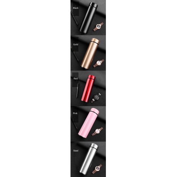 24 Hrs Heat Insulated Double Wall Vacuum Flask Bottle Coffee 17oz Stainless Steel Water Bottle With Tea & Coffee Filter