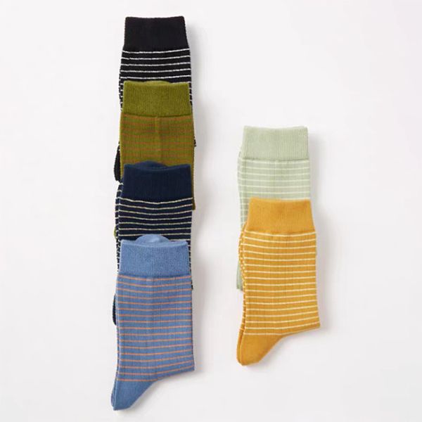 Custom Striped Vintage Soft Bamboo Cotton Crew Socks
