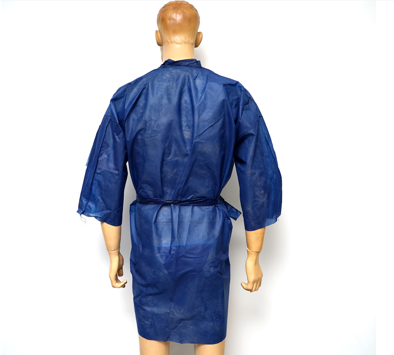 25-50gsm Disposable Kimono Gowns M L XL XXL ISO Certificate