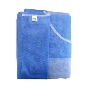 Waterproof Nonwoven SMS Disposable Gown With Knitted Cuff