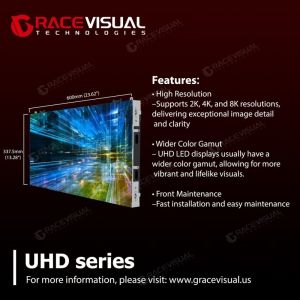 UHD LED panels- COB, Front Access For Wall Mounting, Ultra-high-denition Image,