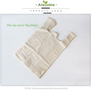 Small Biodegradable Compostable Shopping Bags PBAT Cornstarch For Food