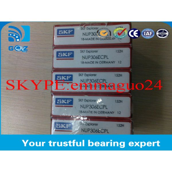 Steel Cage Cylinder Roller Bearing , Super Precision Roller Bearings NUP 306 ECPL