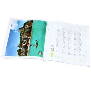 Saddle Stitching Annual Wall Calendar , Cardboard Big Paper Wall Calendar