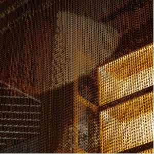 Modern Rust Proof Metal Chain Curtain Room Divider Fire Resistant