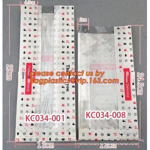 Logo Printable Food Grade Kraft Paper Bakery Bags with Windo, Custom Design