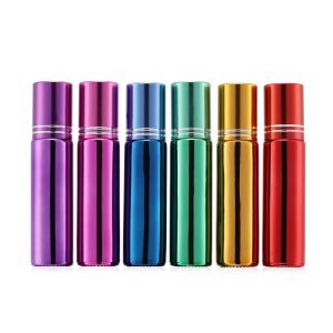 Premium Aromatherapy 5ml 10ml Metallic Finish Roll On Bottles Best Roller Ball