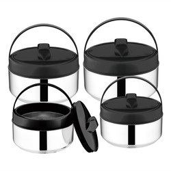 Handle Lunch Box School Office Bento 4pcs Stainless Steel Thermal Stock Pot Set