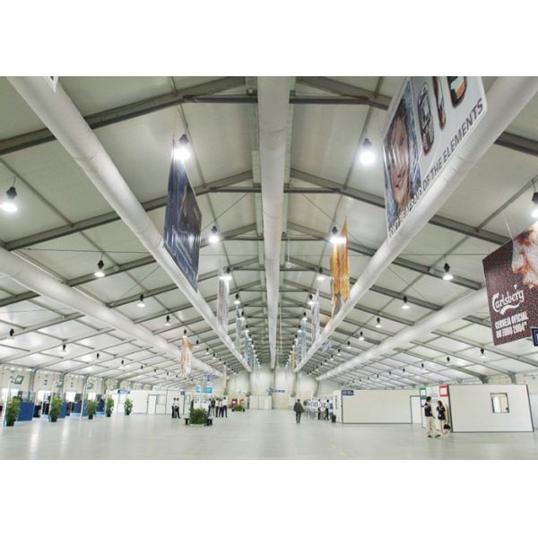 Clear Span White Canvas Large Canopy Tent For Exhibition / Industrial Storage