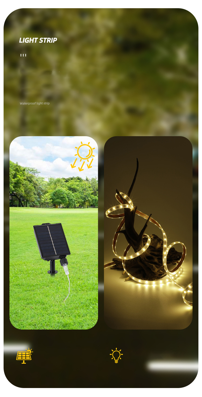 Warm White Solar Fairy String Lights with 72-Hour Runtime and 2000mAh-5000mAh