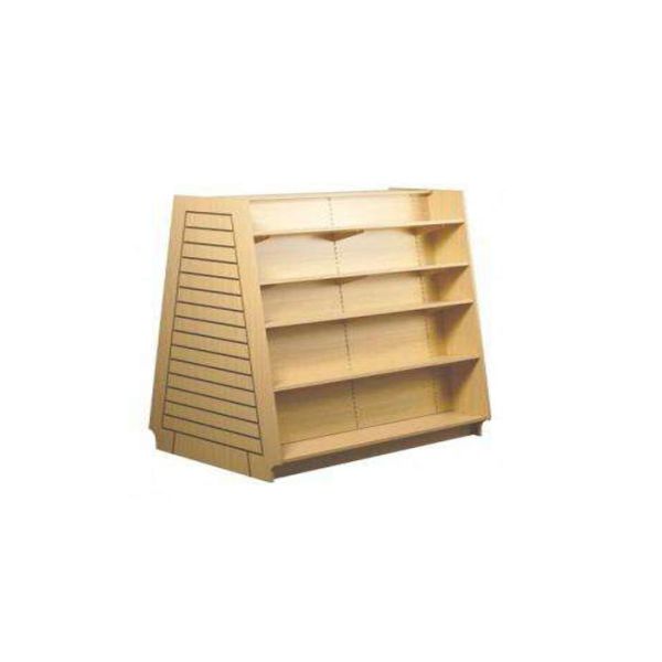 Stacked Type Wood Slatwall Display Stand Freestanding Space Saving For Retail Shop