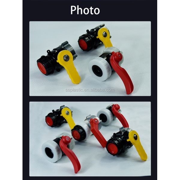 DN40 Acid Alkali Oil Resistant PVC Ball Valve for IBC Hydraulic Directional Control