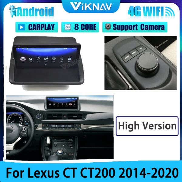 Viknav Car Radio For Lexus CT CT200 (2014-2020)10.25inch GPS Navigation Player DVD Multimedia Android 13 Auto Head unit