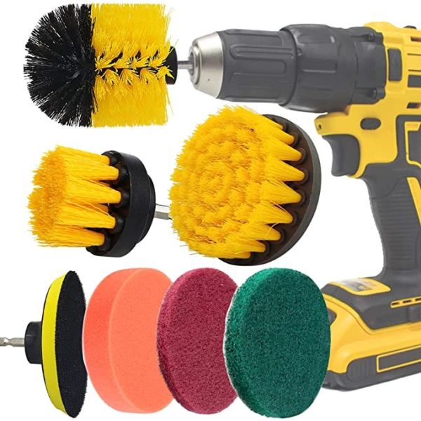 Buy Brush Attachment Drill Set 7 Pieces Cleaning Brush Extensions Brush at wholesale prices