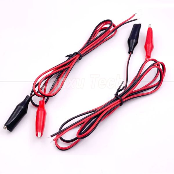 Buy 12v Black Red Electrical Test Leads Jumper Wire Alligator Crocodile Clips Cable at wholesale prices
