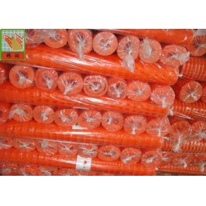 Orange Color Plastic Construction Netting , 1.2m Width Construction Barrier