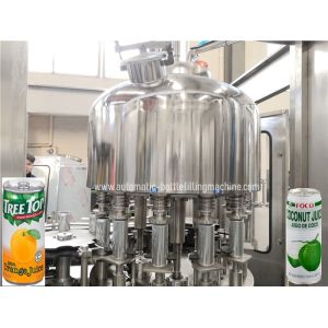 6000BPH 12 Nozzles Aluminum Beverage Can Filling Machine Seamer