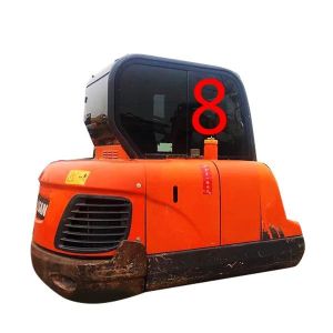 Right Side 5mm Thick DOOSAN Glass Construction Machine Cabin