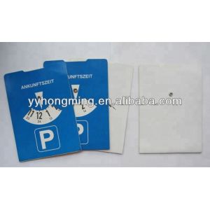 Concise Design Style 150*108mm Car Parking Disc made of Paper Cardboard for