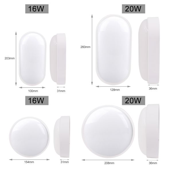 Modern LED Bulkhead Ceiling Lights For Bathroom / Outdoor 80lm / W RA80