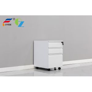 Office Pedestal Movable Drawer Cabinet Metal Filing Cabinet With 3 Drawers