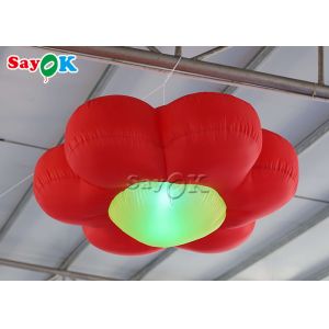 Custom 1.5m 2m 190T Artificial Inflatable Lighting Flower