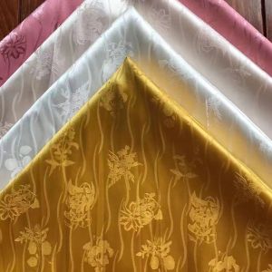 100% Polyester Satin Jacquard Brocade Fabric Taffeta Yarn Dyed