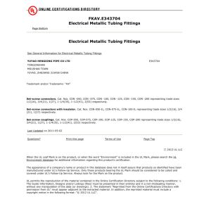 YUYAO HENGXING PIPE CO.,LTD Certifications