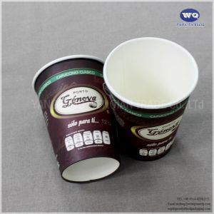 Disposable12oz Single Wall Coffee Paper Cup With Lid Paper Cups For Hot Drinks